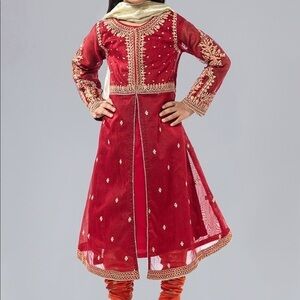 Maria B kids Pakistani Indian suit maroon 4-5 yrs